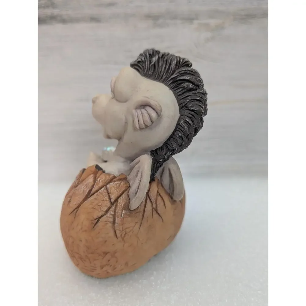 Vintage Panton‎ Tokkel Dragon Baby Figurine 1988 Made in England Crystal Resin